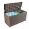 Honey Can Do 100gal Brown Wicker Resin Deck Box